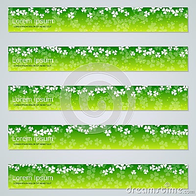 St.Patrick`s Day banners vector collection Vector Illustration