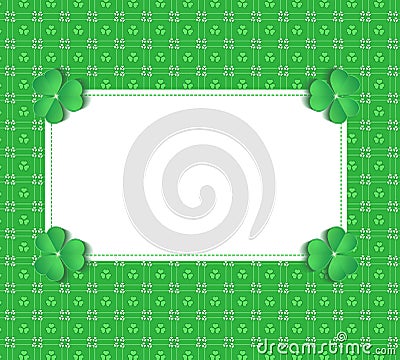 St.Patrick`s Day greeting gift card Vector Illustration