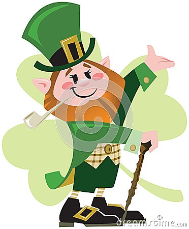 St. Patrick's Day leprechaun Vector Illustration