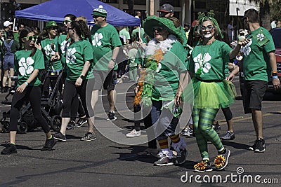 St. Patrick`s Day Parade in Phoenix, Arizona Editorial Stock Photo
