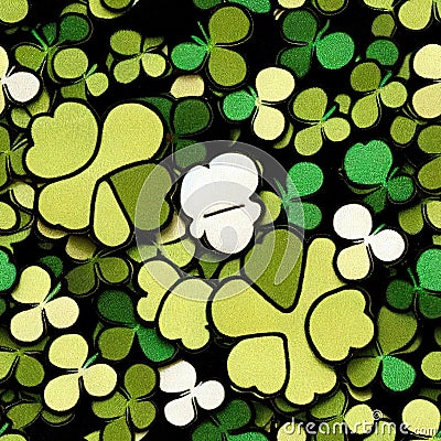 St. Patrick's Day Patches Pattern for Scrapbooking and Invitations. Stock Photo