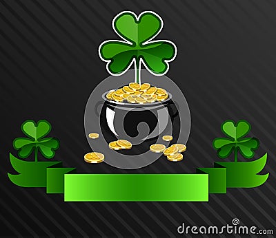 St. Patrick`s Day poster design Vector Illustration