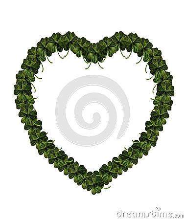 St Patrick's Day Shamrock Heart Stock Photo