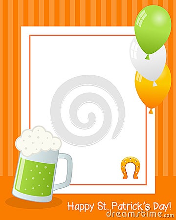 St. Patrick s Day Vertical Frame Vector Illustration