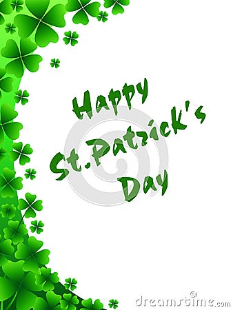 St. Patrick`s greeting card Vector Illustration