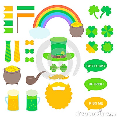 St. Patrick`s vector elements Vector Illustration