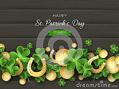 St. Patricks Day greeting holiday design Cartoon Illustration