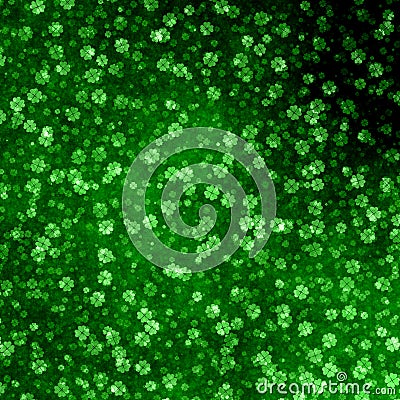 St Patricks Day background with grunge clover design Stock Photo