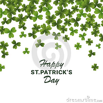 st patricks day banner clover gradient in illustration Vector Illustration