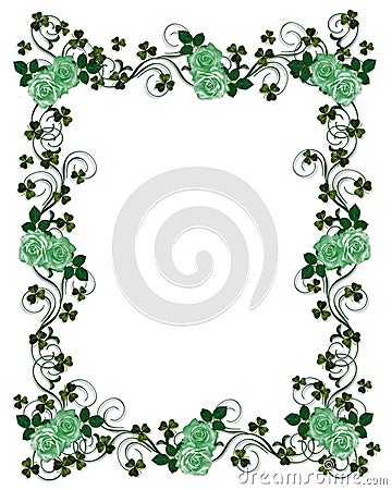 St Patricks Day border Stock Photo