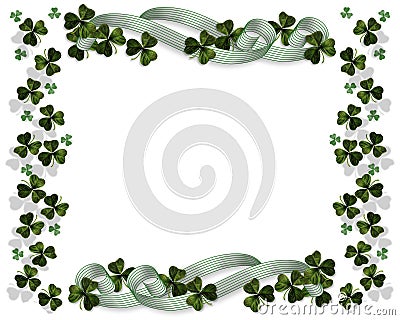 St Patricks Day Border Stock Photo