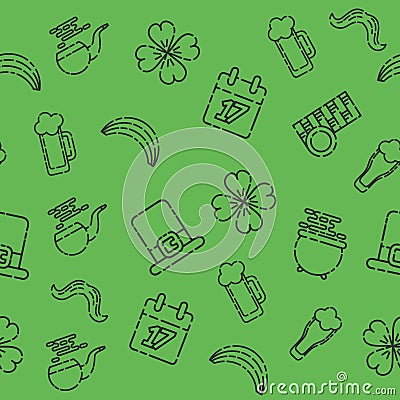 St.Patricks Day pattern Vector Illustration