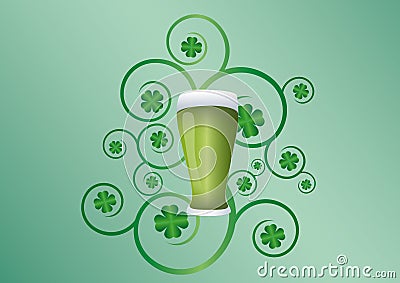 St patricks day pint Vector Illustration