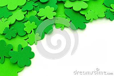 St Patricks Day shamrock border Stock Photo