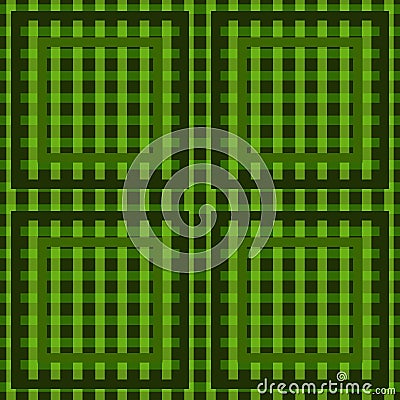St. Patricks day tartan plaid. Scottish pattern in green cage. Scottish cage. Vector seamless pattern Vector Illustration