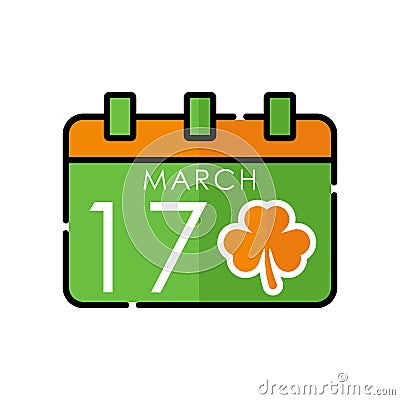 St. Patricks flat icon vector illustration. St. Patricks Day icon design isolated on white background Vector Illustration