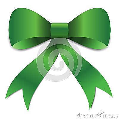 St Patricks green bow illustration Cartoon Illustration