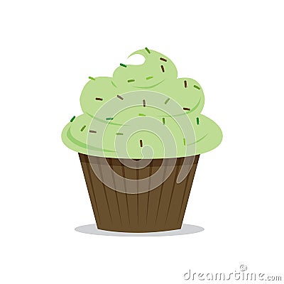 St. Patricks themed cupcake Stock Photo