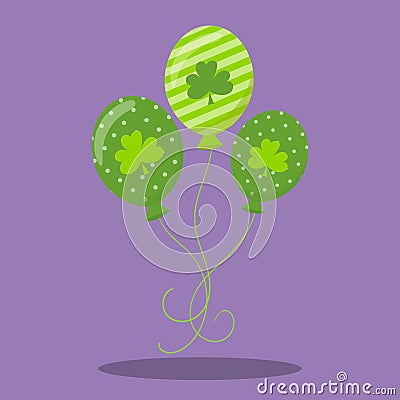 st patrik baloons 04 Vector Illustration