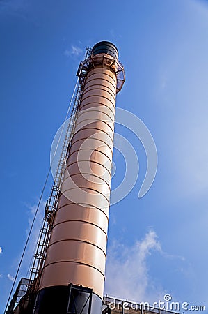 St. Paul, Minnesota District Energy Cooling Tower Stock Photo