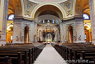 St Paul`s Cathedral, St. Paul Minnesota Editorial Stock Photo