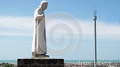 St Paul's statue and Taming Sari tower, Malacca Stock Photo