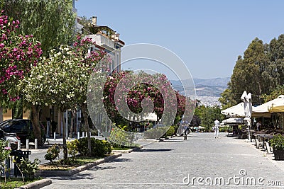 street of the Apostle Paul in Athens, view Athens, city landscape Editorial Stock Photo