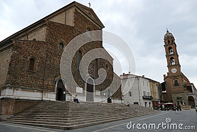 St. Peter Cathedral in Faenza Editorial Stock Photo