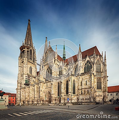 St Peter Cathedral, Regensburg, Germany Stock Photo