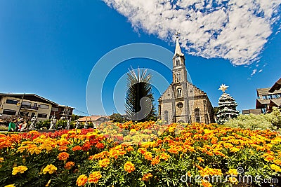 St. Peter's church. Gramado city, Rio Grande do Sul - Brazil Editorial Stock Photo