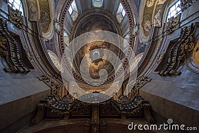 St. Peter`s Church or Peterskirche in Vienna, Austria Editorial Stock Photo