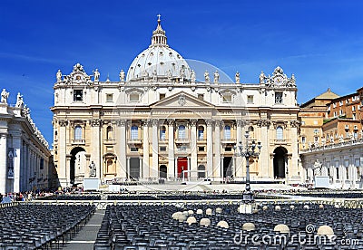 St. Peter's square in Vatican City Editorial Stock Photo