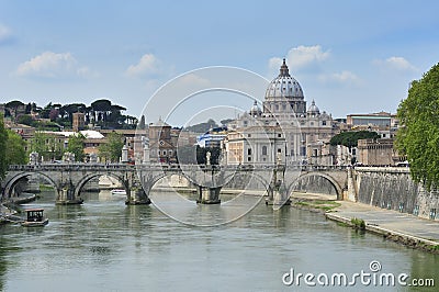 St Peter and Tiber Stock Photo