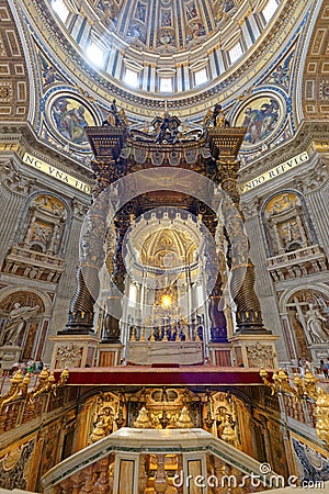 vatican city, italy: St. Peters Basilica Editorial Stock Photo