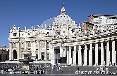 St. Peters Basilica - Vatican - Rome - Italy Editorial Stock Photo