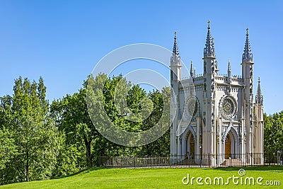 St. Petersburg, the building of the Orthodox Church of Alexander Nevsky Editorial Stock Photo