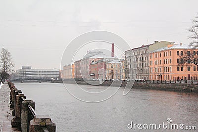 St. Petersburg is a city on the Neva river Stock Photo
