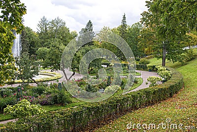 St. Petersburg, Petrodvorets, Russia , Great Roman fountains in the lower park in Peterhof Stock Photo