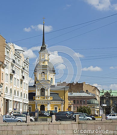 St. Petersburg, church of Anna Prophetess and St. Simenon Editorial Stock Photo