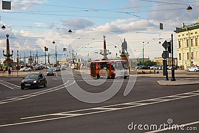 St. Petersburg, Russia - July 6, 2019: Marshrutka Editorial Stock Photo