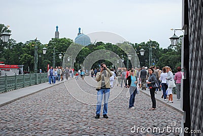 ST. PETERSBURG, RUSSIA - JULY 12, 2015: Peter and Paul Fortress in St. Petersburg central entrance Editorial Stock Photo