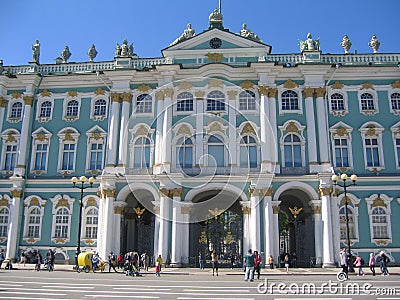 Russia Palace Square 06/29/2019. Hermitage. Royal Palace Editorial Stock Photo