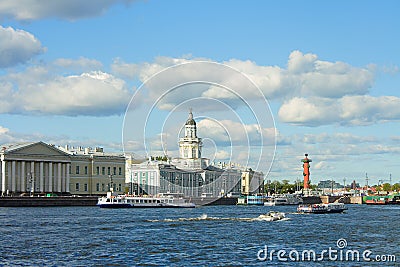 St. Petersburg, University embankment Stock Photo
