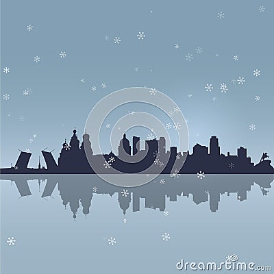 St. Petersburg vector silhouette Vector Illustration