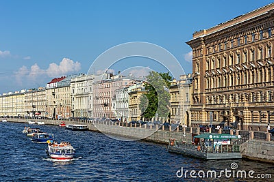 St. Petersburg, view from the Lomonosov Bridge Editorial Stock Photo