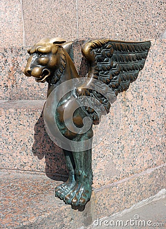 St. Petersburg, winged lion Stock Photo