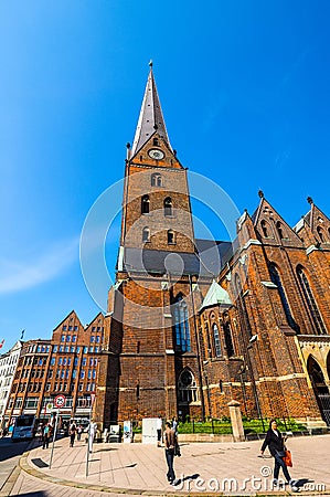 St Petri Church in Hamburg hdr Editorial Stock Photo