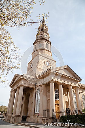 St Philip's Episcopal Church, Charleston, SC Stock Photo