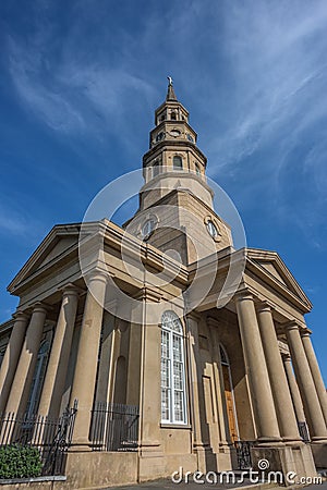 St. Philip's Episcopal Church - Charleston SC Stock Photo