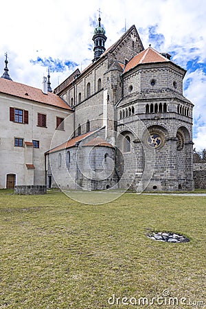St. Procopius basilica and monastery, town Trebic, Czech Republic Stock Photo